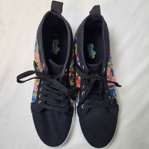 Nickelodeon Spongebob Lace‎ Up Canvas Shoes Men's Size 11 - Picture 7 of 11